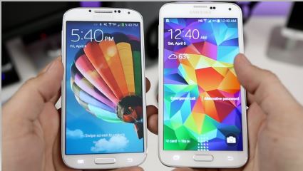 Samsung-S4-VS- iPhone-5-Display