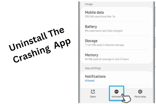 Uninstall And Reinstall The Crashing Or Freezing App